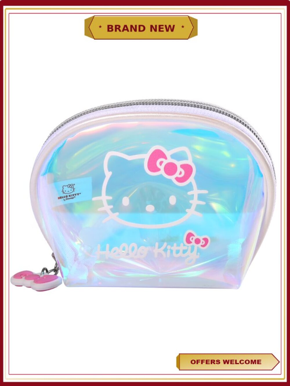 Iridescent Hello Kitty Small Dome Travel Bag